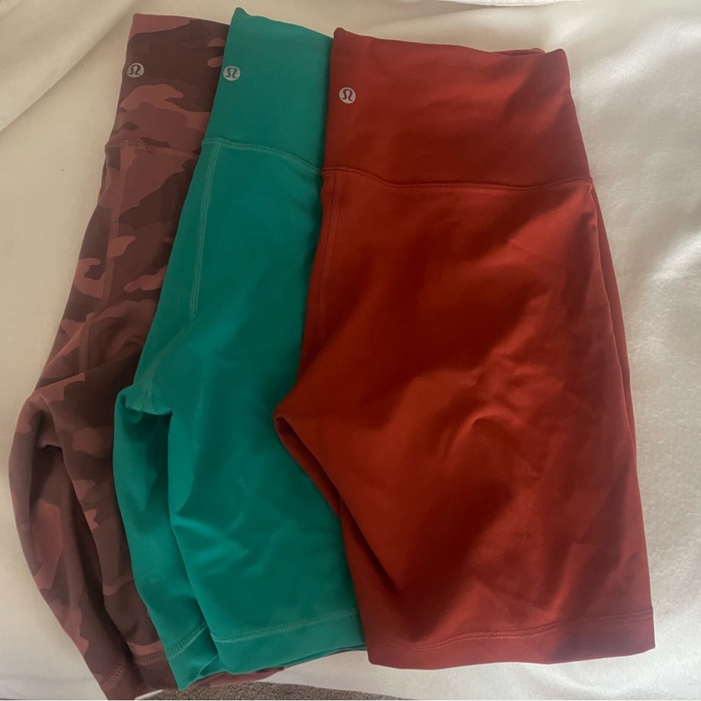 Lot 3 Lululemon Wunder Train Shorts Size 12